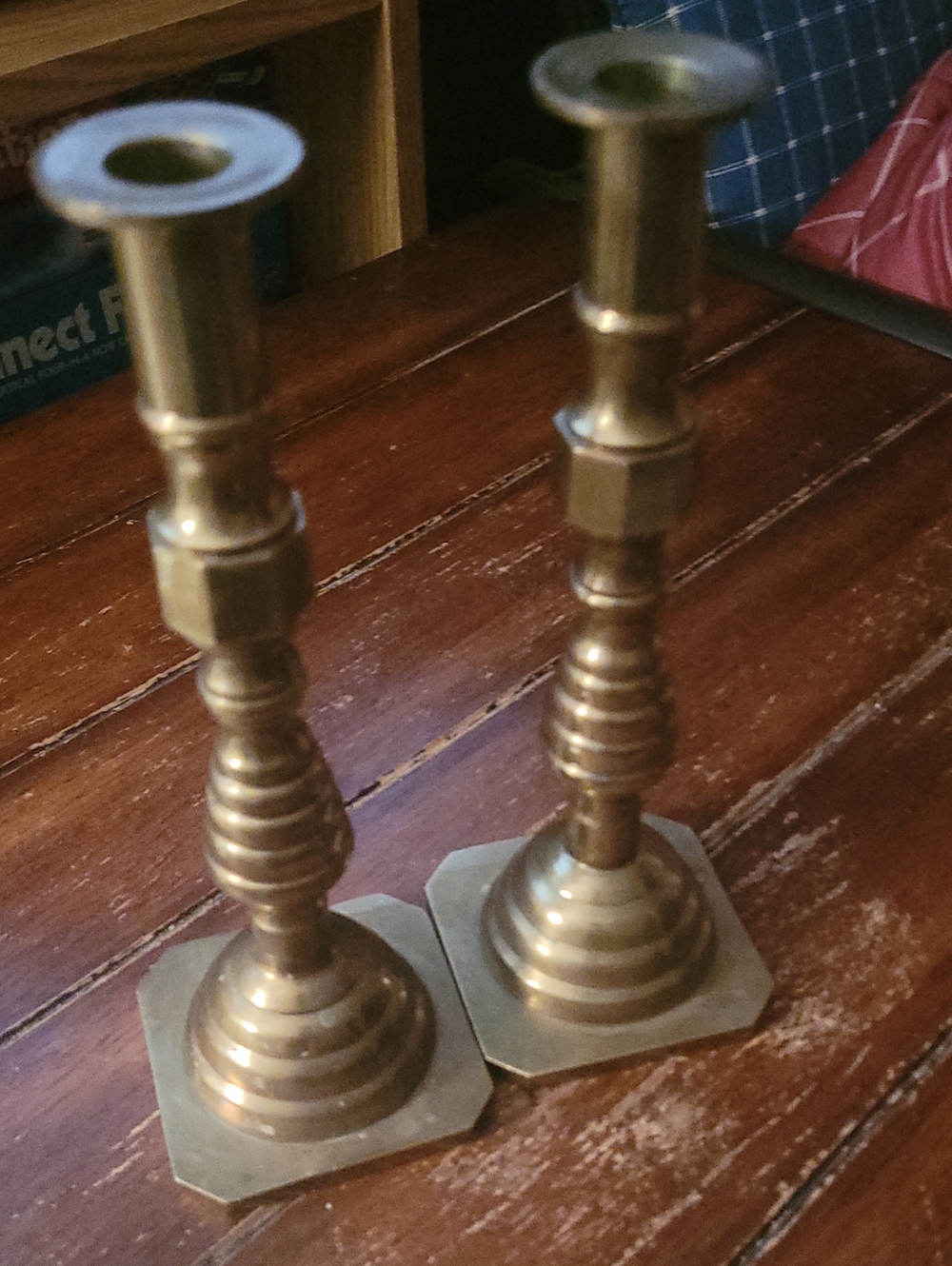 Brass Taper Candle Holders - Vintage Style Pair